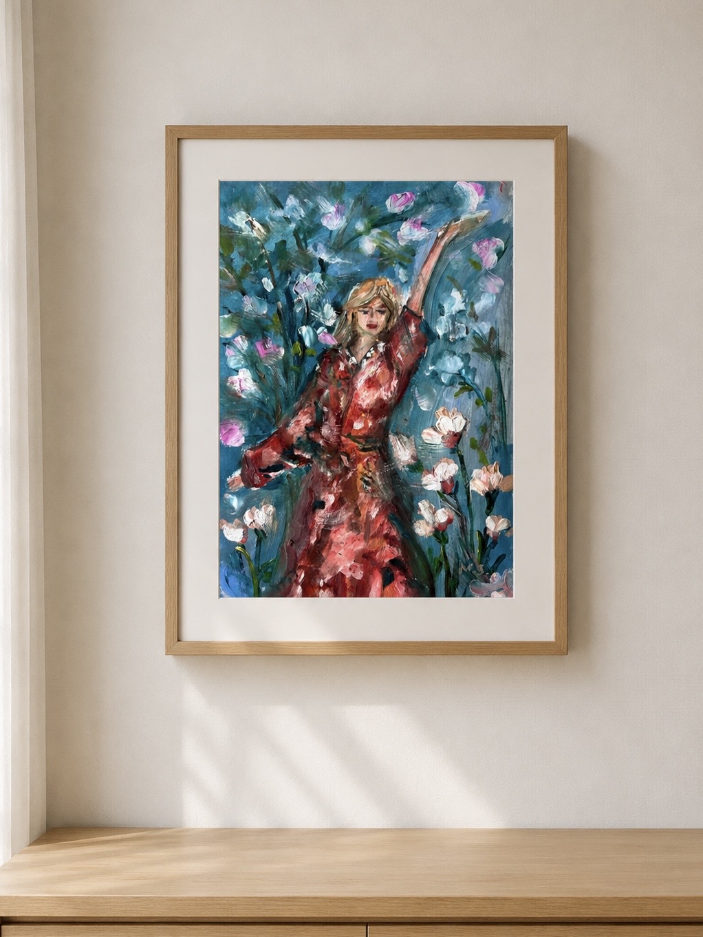 Dance. Blooming Gardens of the Homeland in an interior